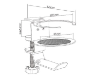 Spacetronik Uchwyt na słuchawki i kubek do biurka SPB-020S Srebrny - 1153990 - zdjęcie 3